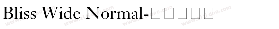 Bliss Wide Normal字体转换
